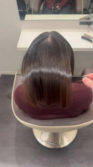 ショート カラー ヘアアレンジ 縮毛矯正🤍 盛れるボブ/ひかりのヘアスタイル