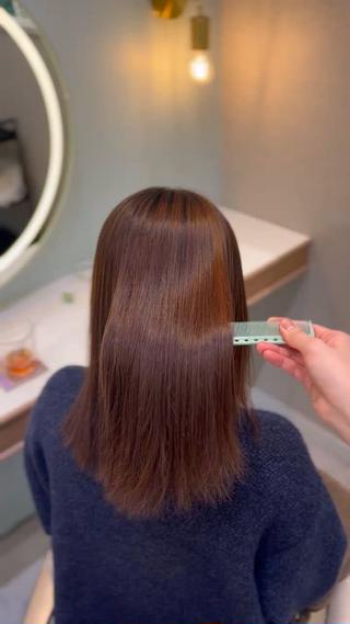 Wカラー┆ブラウン ┆うる艶┆ゆうはのヘアスタイル