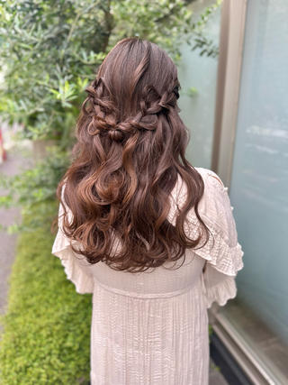 編み込みと波巻き合わせると最強に可愛くなります