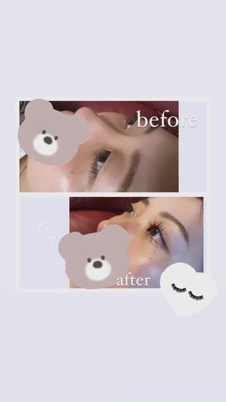 まつ毛をあげるだけで目元がお化粧したみたいになりますよね

とっても可愛い目元にさせて頂きました 