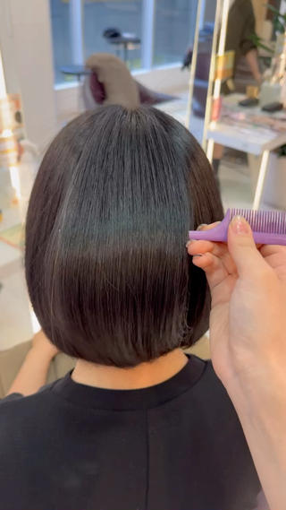 乾かしただけでまとまるボブ︎