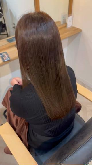 セミロング カラー 吉田 明弘のヘアスタイル