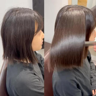 こちらの仕上がり、手で乾かしただけ
オイル、ブロー、アイロン一切使用しておりません!