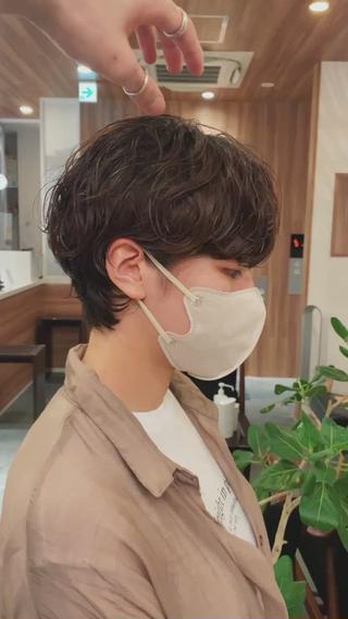 ショート カラー パーマ 🍃服部 雅哉🍃銀座◎のヘアスタイル