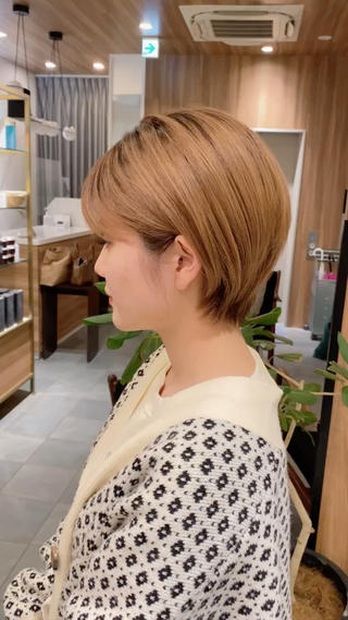 ショート カラー パーマ 🍃服部 雅哉🍃銀座◎のヘアスタイル