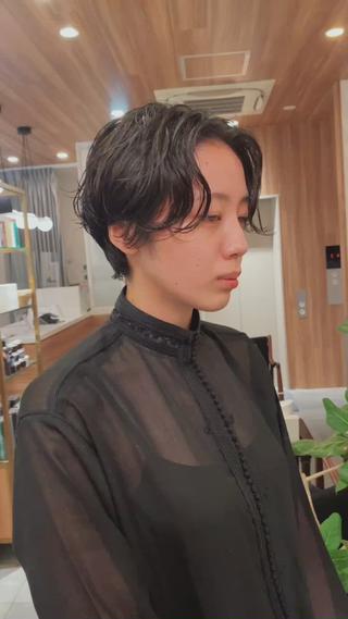 ショート カラー パーマ 🍃服部 雅哉🍃銀座◎のヘアスタイル