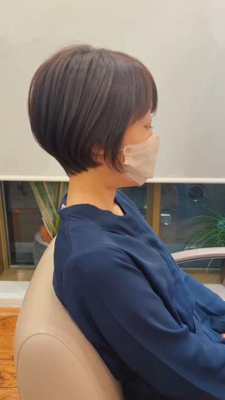 ショート カラー パーマ 🍃服部 雅哉🍃銀座◎のヘアスタイル