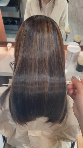 セミロング 森木 遥香のヘアスタイル