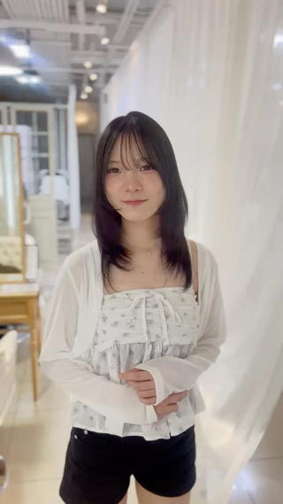 セミロング eMuエミュ‪ ¨̮⃝ayakaのヘアスタイル