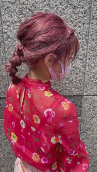 ミディアム カラー 美髪矯正・レイヤー 倉友哉のヘアスタイル