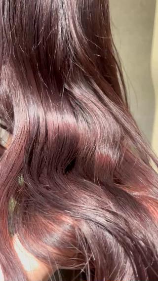 ブリーチなしで作るピンクラベンダーカラー
冬の暖色 color 人気です！ 