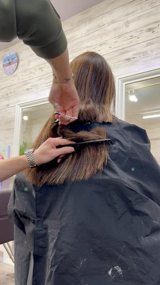 ミディアム カラー ヘアアレンジ マツエク・マツパ 枝毛カット&髪質改善 満足NO.1岡しゃんのヘアスタイル