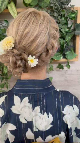 ロング ヘアアレンジ 早朝✨ヘアセット 着付け/清水玲歌のヘアスタイル