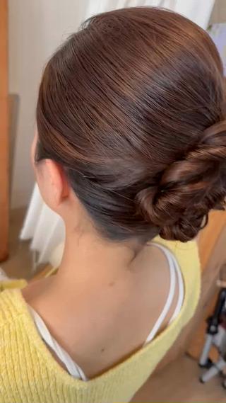 セミロング ヘアアレンジ 早朝✨ヘアセット 着付け/清水玲歌のヘアスタイル