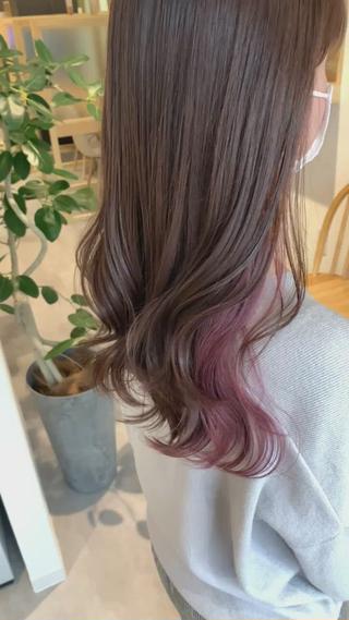 ピンクパープルのインナーカラー