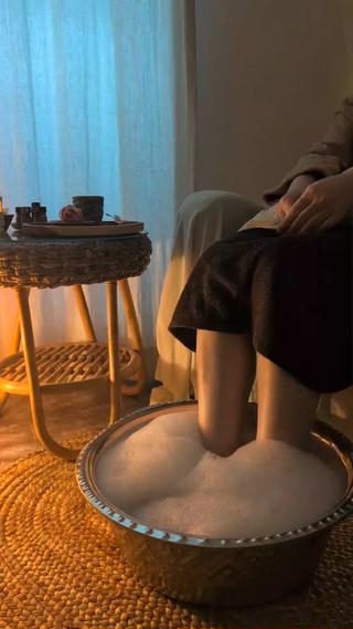 足浴から始まるほっとする時間。 