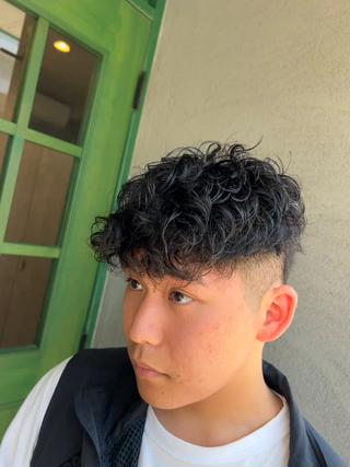 ショート パーマ メンズ SHION men's permのヘアスタイル