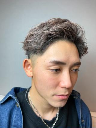 ショート カラー メンズ SHION men's permのヘアスタイル