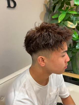 ショート カラー パーマ メンズ SHION men's permのヘアスタイル