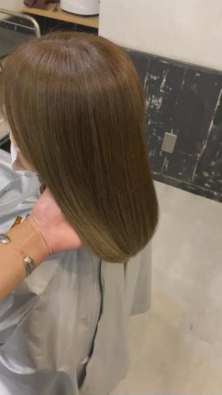 ミディアム カラー ヘアアレンジ 髪質改善✨ 小田拓弥のヘアスタイル