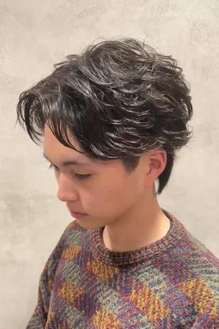 パーマ メンズ 仙台/メンズ/ フェザー/リョウのヘアスタイル