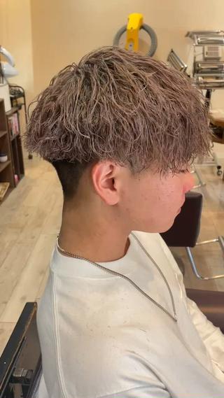 パーマ メンズ 仙台/メンズ/ フェザー/リョウのヘアスタイル