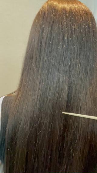 酸性ストレートでこんなに綺麗な艶髪 