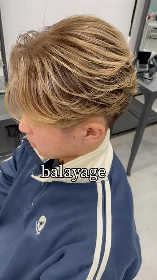 ミディアム カラー パーマ メンズ takumi/パーマ /バレイヤージュのヘアスタイル