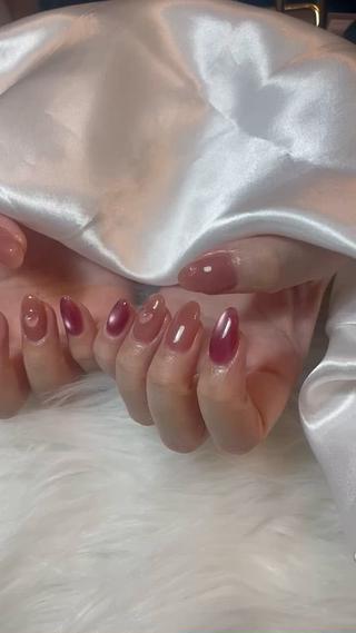 #青葉台ネイル#藤が丘ネイル#マグネットネイル#シンプルネイル#キラキラネイル #定額デザイン#フレンチネイル#春ネイル