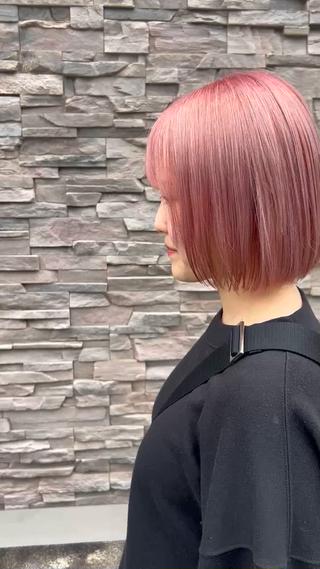 ミディアム カラー れいな🌼 ボブ･艶カラー🌼のヘアスタイル