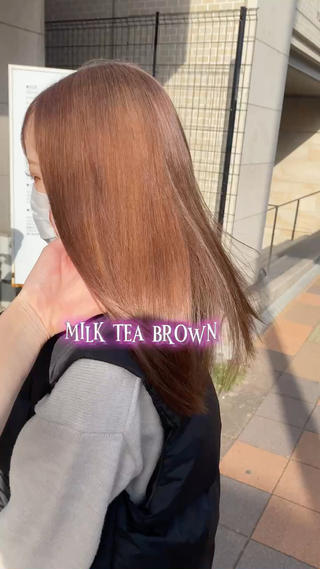 ミルクティーブラウン
ブリーチ１回〜

黒染め履歴から２ブリーチ 