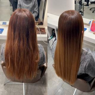 左ビフォー、右アフター
ブリーチ履歴、縮毛矯正履歴ありから、ここまで綺麗になりました 