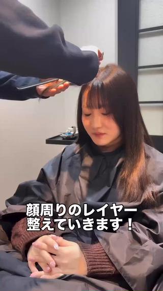 ロング sand omotesando所属・レイヤーカット ショートカットパーマのヘアスタイル