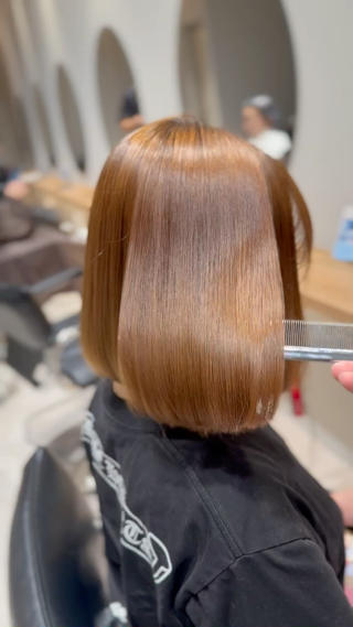 最上級美髪矯正 × ボブ
乾かすだけでぱつっとまとまるボブ♪ 