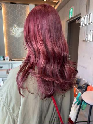 セミロング カラー 【完全個室】髪質改善 暖色カラー/山崎唯奈のヘアスタイル
