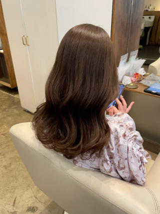 ロング カラー 【完全個室】髪質改善 暖色カラー/山崎唯奈のヘアスタイル