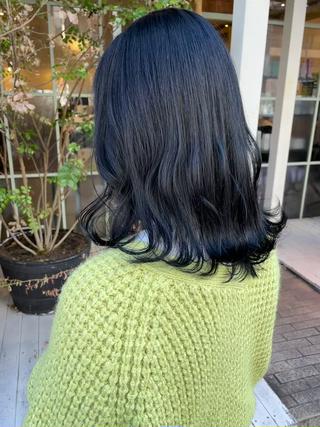 セミロング カラー 【完全個室】髪質改善 暖色カラー/山崎唯奈のヘアスタイル