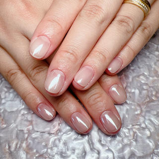 ネイル マグ🧲等なんでも ワンカラー5700円のネイルデザイン