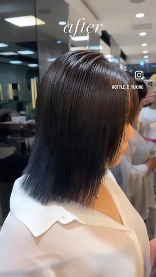 ミディアム カラー ハイトーン/レイヤー 似合わせ・ユキノのヘアスタイル