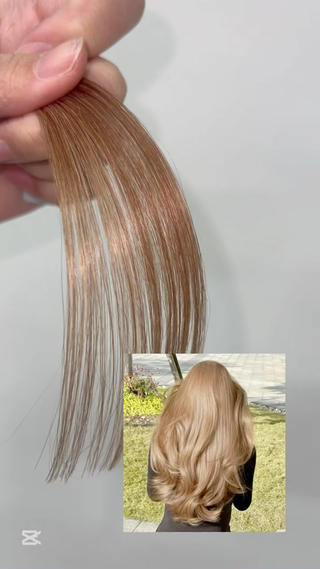 セミロング カラー 岡山ハイトーン・ ルーツカラー/こもものヘアスタイル
