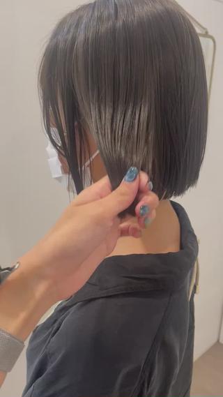 髪質改善美容整形ストレート
雨の日もサラツヤヘアで朝のアイロンもいらずこのツヤ！ 