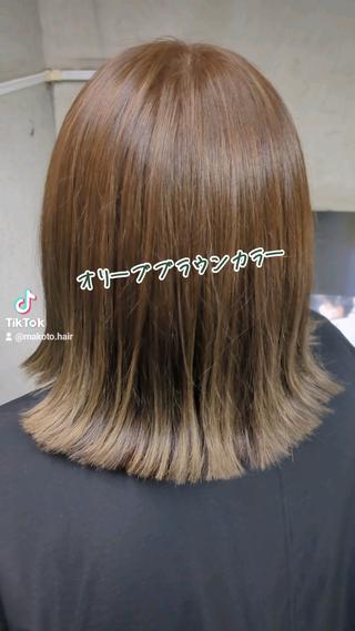 ミディアム カラー 髪質改善/韓国メンズ カット&パーマ 猿川のヘアスタイル