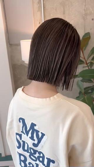 ミディアム カラー ハイライトカラー MINAMIのヘアスタイル