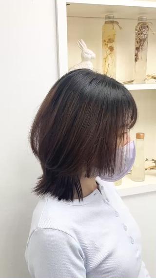 ミディアム 藤原 亜美🤍のヘアスタイル
