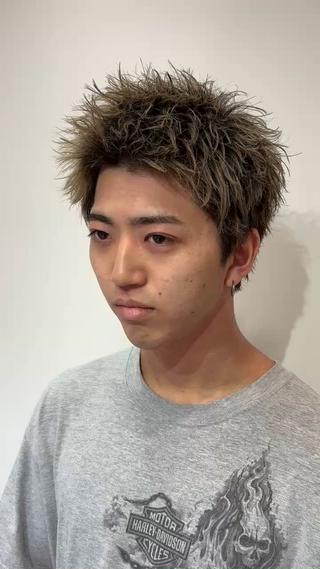 #メンズカット
#メンズショート
#スパイキーショート
#ツイストスパイラルパーマ 