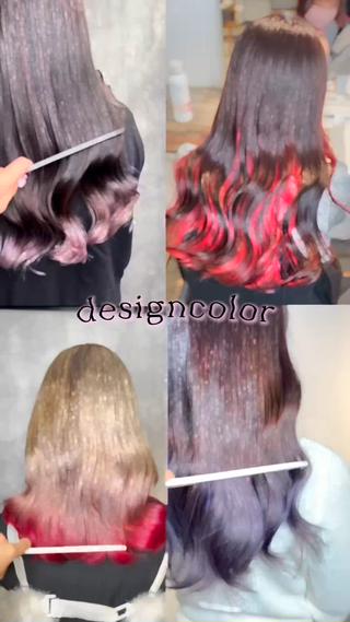 カラー 💫miyu💫デザ インカラー/アレンジのヘアスタイル