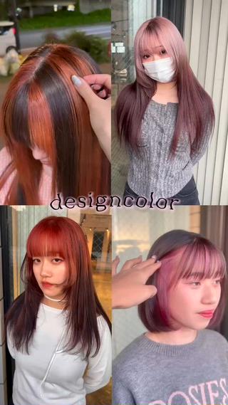 カラー 💫miyu💫デザ インカラー/アレンジのヘアスタイル