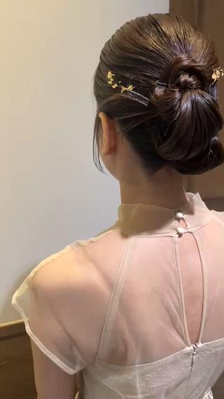 タイトヘアアレンジand金箔