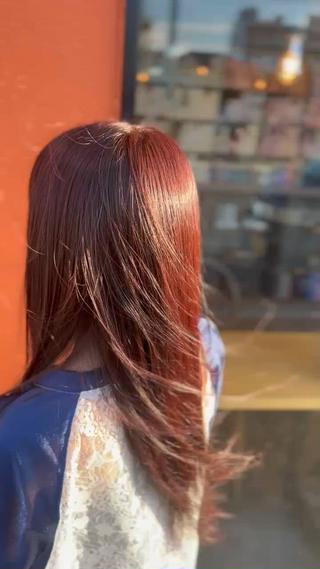 ブリーチなし dark red 