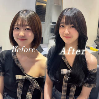 ロング 新宿♡暖色カラー/ エクステ/スズ‎🤍のヘアスタイル